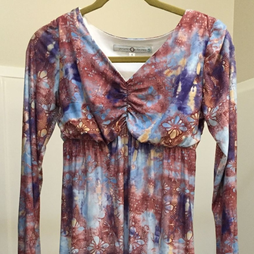 Women's Japanese Weekend Gathered Maternity Dress